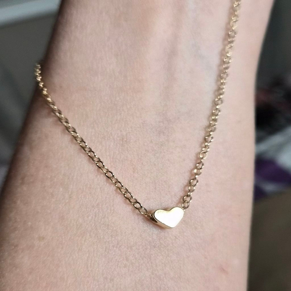 2 Piece Pearl and Heart Necklace Gold Plated NWOT - Picture 5 of 7